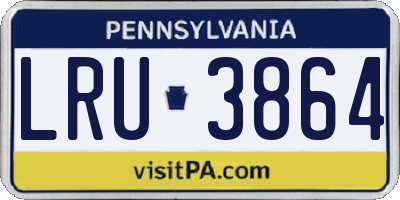 PA license plate LRU3864