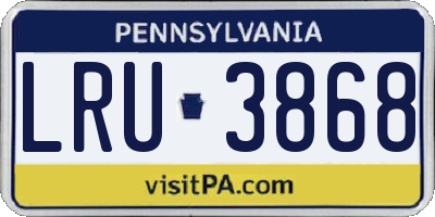 PA license plate LRU3868