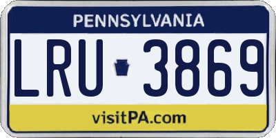 PA license plate LRU3869