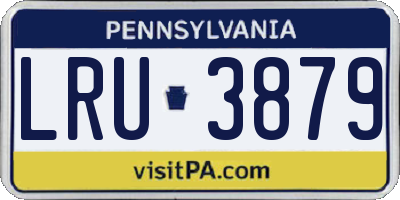 PA license plate LRU3879