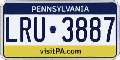 PA license plate LRU3887