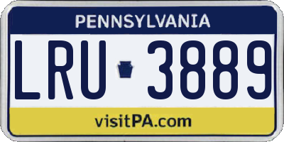 PA license plate LRU3889