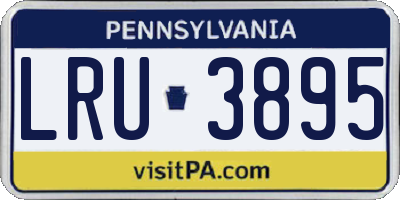 PA license plate LRU3895
