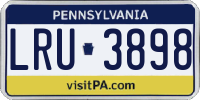 PA license plate LRU3898