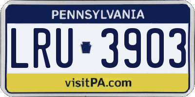 PA license plate LRU3903