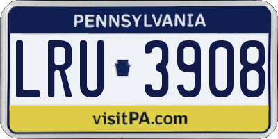 PA license plate LRU3908