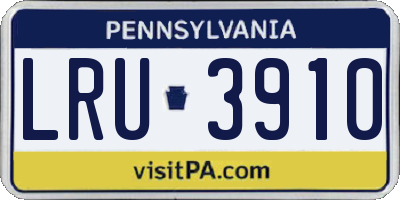 PA license plate LRU3910