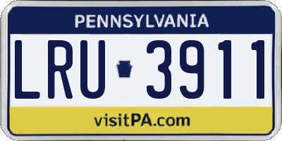 PA license plate LRU3911