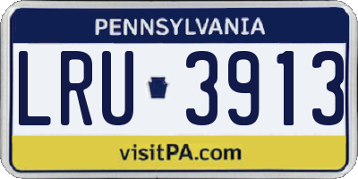 PA license plate LRU3913