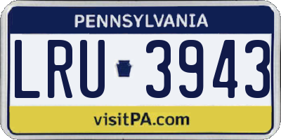 PA license plate LRU3943
