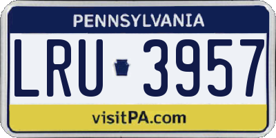 PA license plate LRU3957