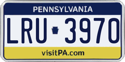 PA license plate LRU3970