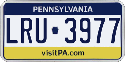 PA license plate LRU3977
