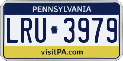 PA license plate LRU3979