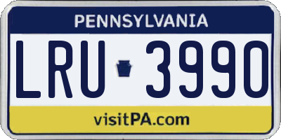 PA license plate LRU3990