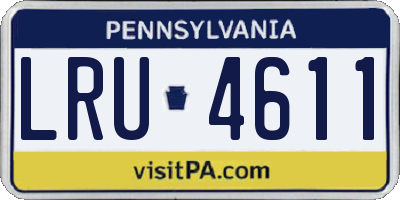 PA license plate LRU4611