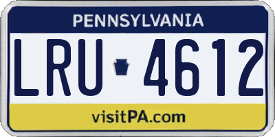 PA license plate LRU4612