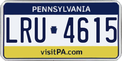 PA license plate LRU4615