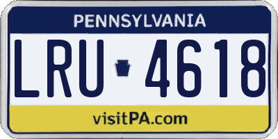 PA license plate LRU4618