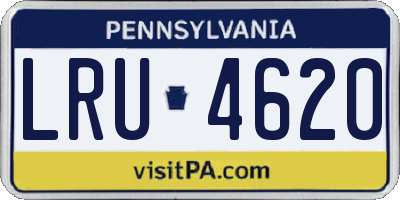 PA license plate LRU4620