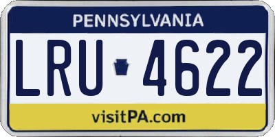 PA license plate LRU4622
