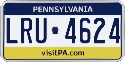 PA license plate LRU4624