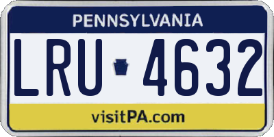 PA license plate LRU4632