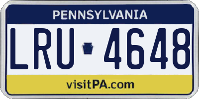 PA license plate LRU4648