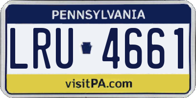 PA license plate LRU4661