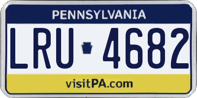 PA license plate LRU4682