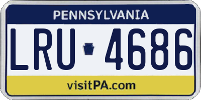 PA license plate LRU4686