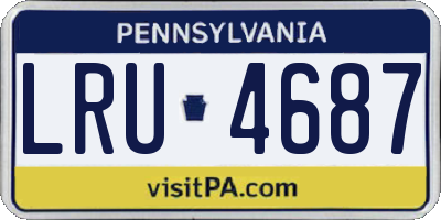 PA license plate LRU4687
