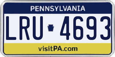PA license plate LRU4693