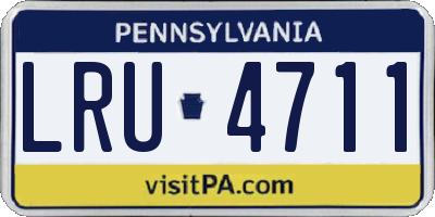 PA license plate LRU4711