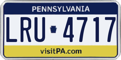 PA license plate LRU4717