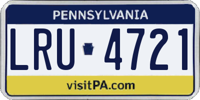 PA license plate LRU4721