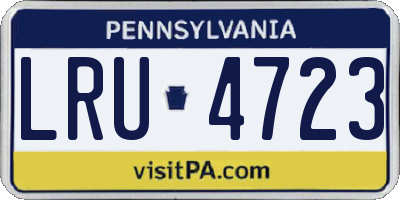 PA license plate LRU4723