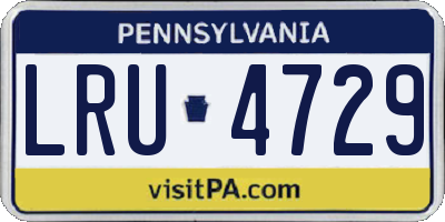PA license plate LRU4729