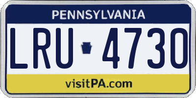 PA license plate LRU4730