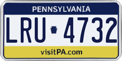 PA license plate LRU4732