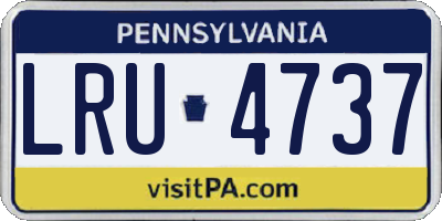 PA license plate LRU4737