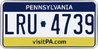 PA license plate LRU4739