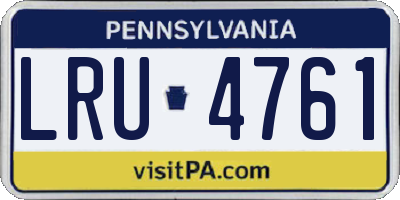PA license plate LRU4761
