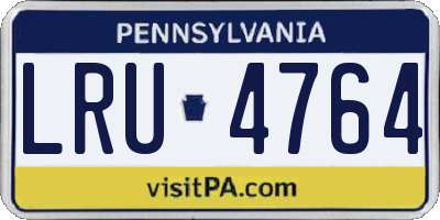 PA license plate LRU4764