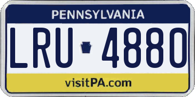 PA license plate LRU4880