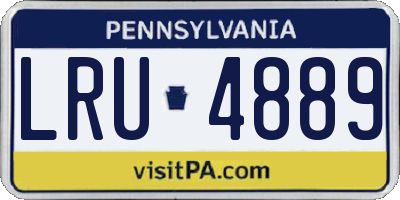 PA license plate LRU4889