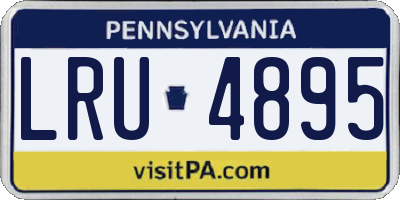 PA license plate LRU4895