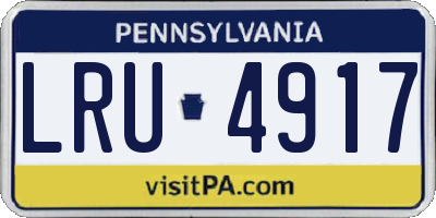 PA license plate LRU4917
