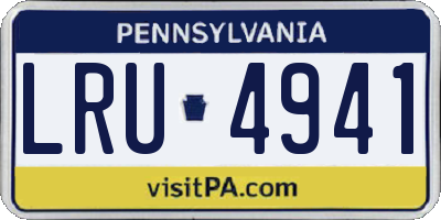 PA license plate LRU4941