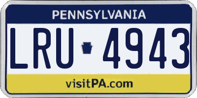 PA license plate LRU4943
